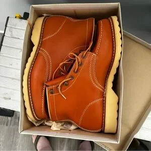 Sears | Shoes | Sale Sears Vintage Orange Moc Toe Work Boots  display picture 3